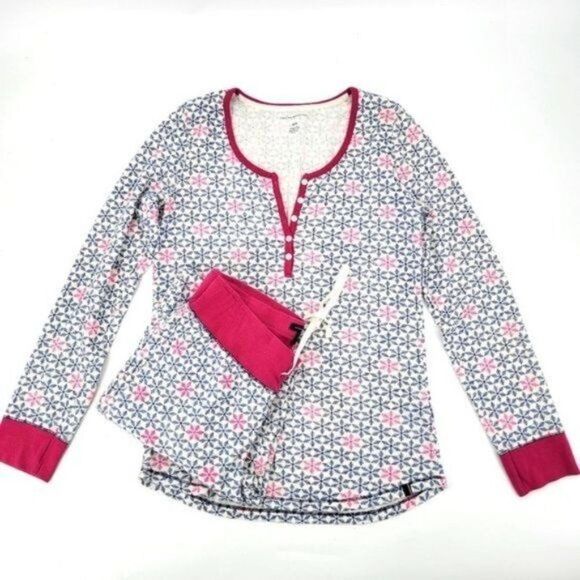 Tommy Hilfiger Other - Tommy Hilfiger Pink and White Snowflake Christmas Pajamas 